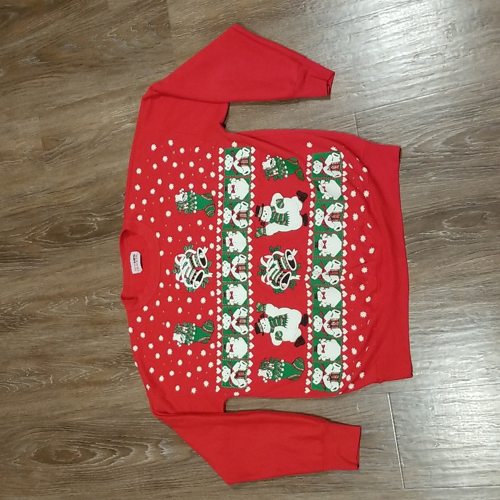 (L) Nutcracker Holiday Sweater Festive Seasonal Colorful Graphic Santa Jolly
